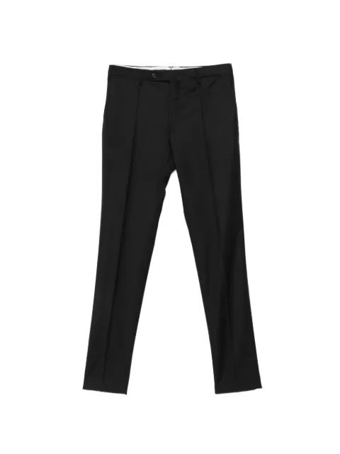 Incotex pressed-crease belt-loop trousers Black 1T00351393D