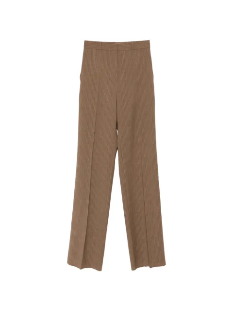 Max Mara stripe-pattern straight-leg trousers Brown 2626136041600