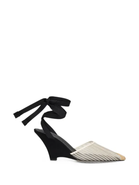 Jacquemus pointed-toe ribbon-detail sandals Neutrals FOW00196AW00814