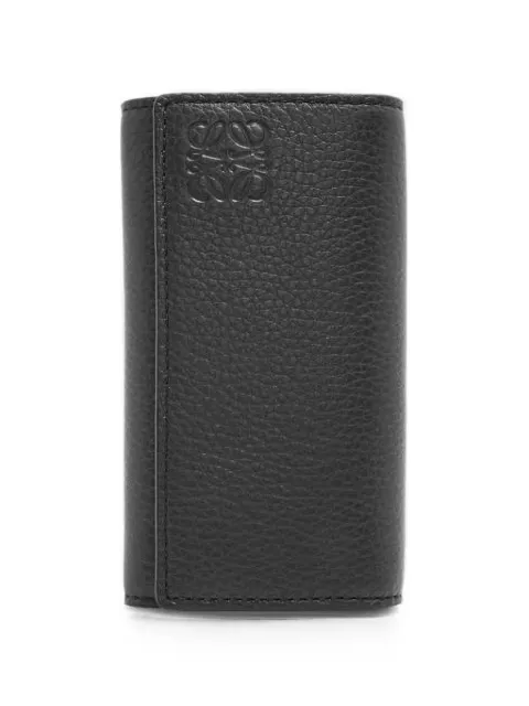 LOEWE Anagram grained leather key case Black C660K92X02