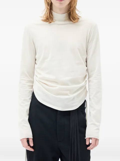 Ann Demeulemeester Lenart mock-neck long-sleeve top White B0014226FA206