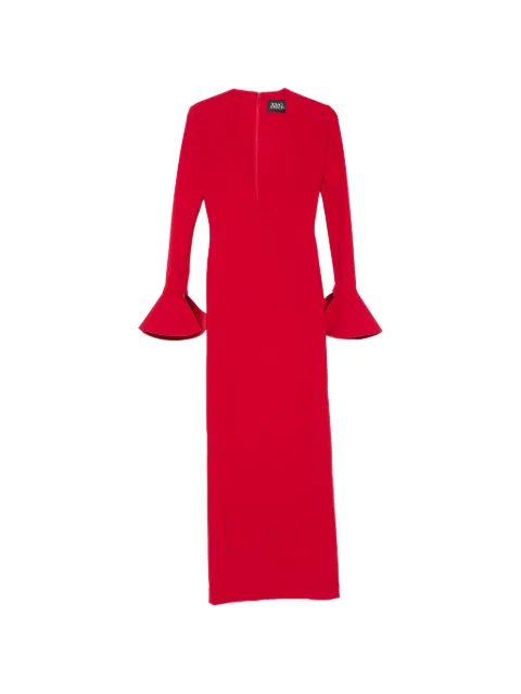 Solace London Hutton V-neck maxi dress Red OS47028