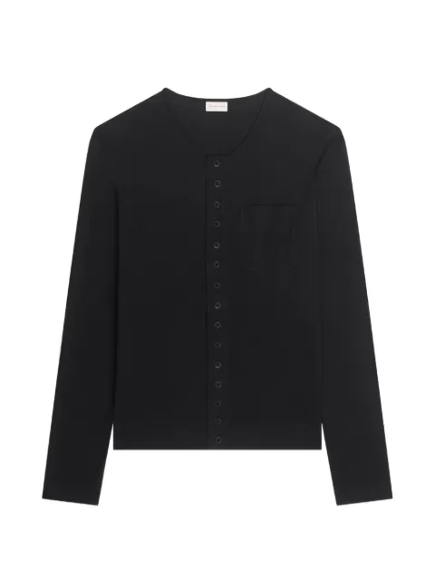 DRIES VAN NOTEN fitted jersey cardigan Black 2620211304607