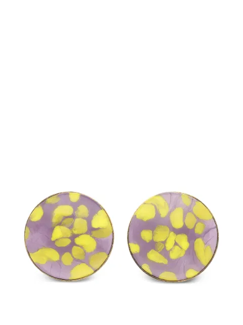 DRIES VAN NOTEN handmade painted earrings Gold 2621382360053