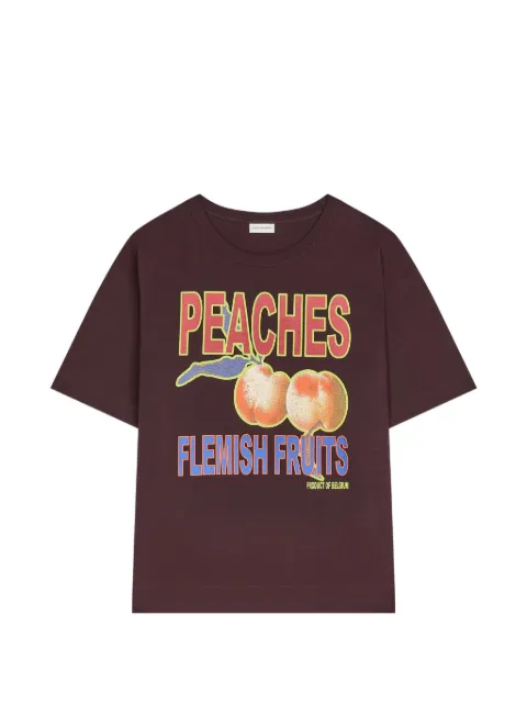 DRIES VAN NOTEN printed cotton T-shirt Red 2620111204603
