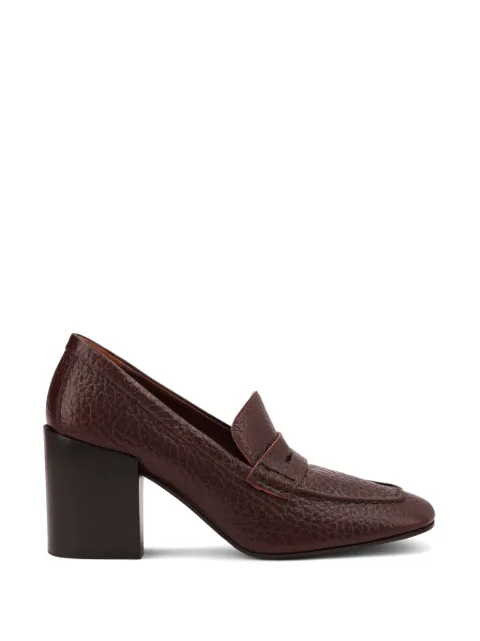 DRIES VAN NOTEN heeled leather loafers Red 2621317120503