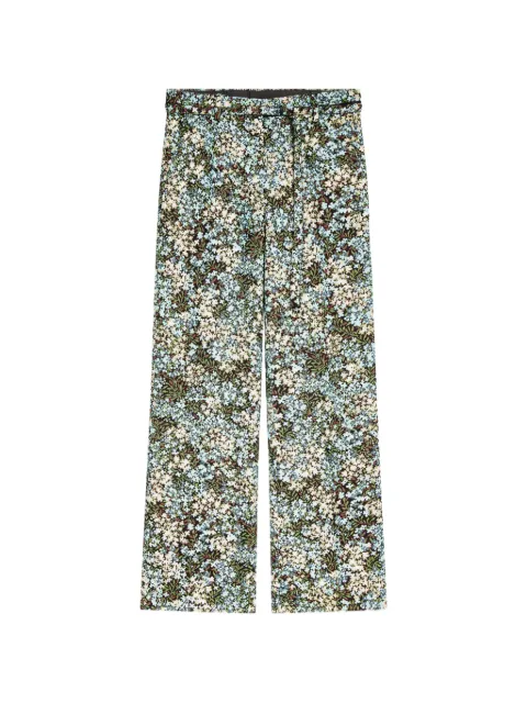 DRIES VAN NOTEN flared floral trousers Black 2620109174153
