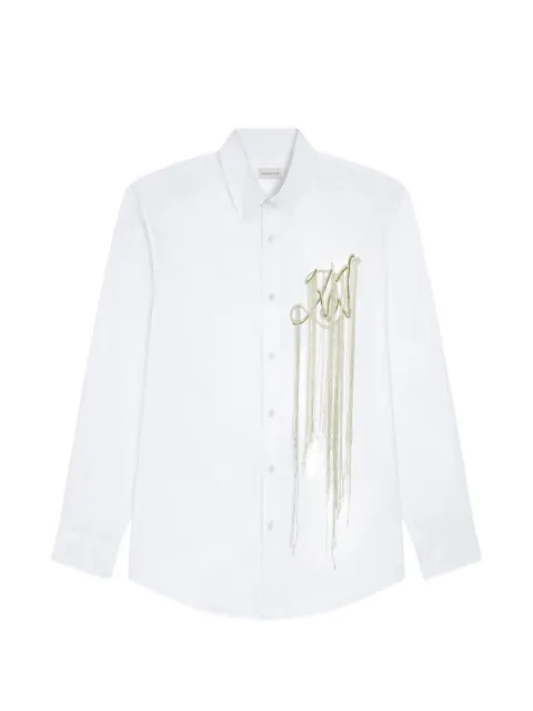 DRIES VAN NOTEN embroidered cotton shirt White 2620207454439