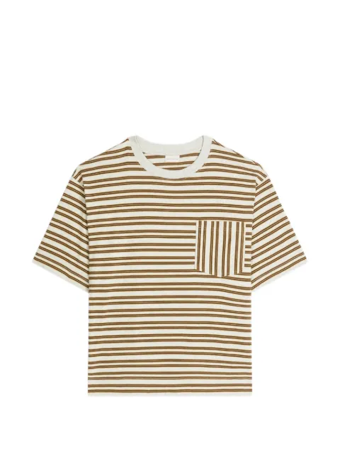 DRIES VAN NOTEN striped cotton T-shirt Grey 2620211194606