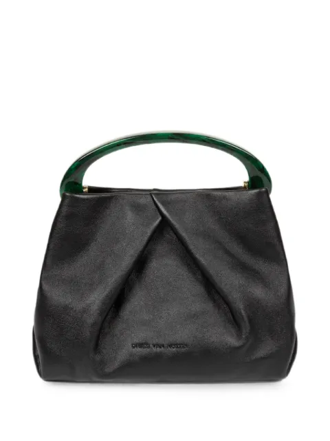 DRIES VAN NOTEN small pleated leather bag Black 2621315080115