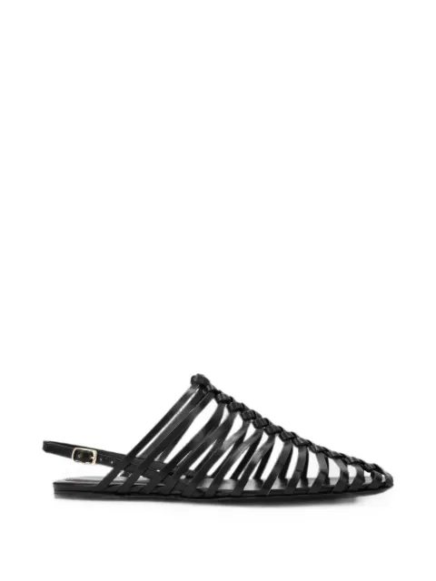 DRIES VAN NOTEN braided leather sandals Black 2621317080103