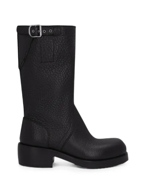 DRIES VAN NOTEN leather biker boots Black 2621317150503