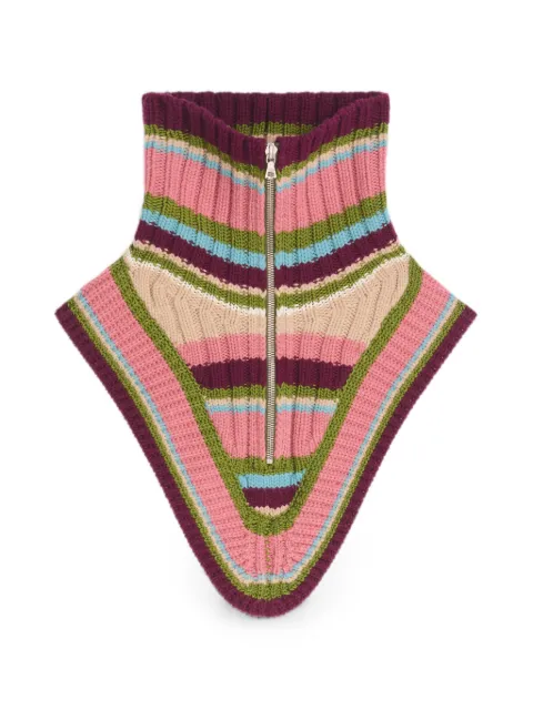 DRIES VAN NOTEN wool zip collar Pink 2620222054708