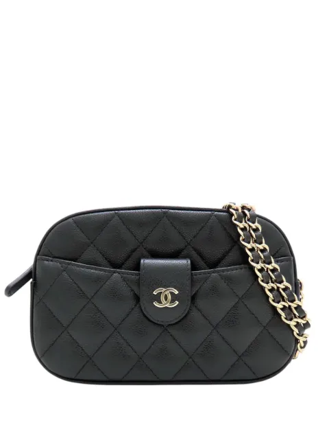 CHANEL Pre-Owned 2021-2026 CC Quilted Caviar Camera Bag crossbody bag Black M7LJHLZKN6H5KGA3