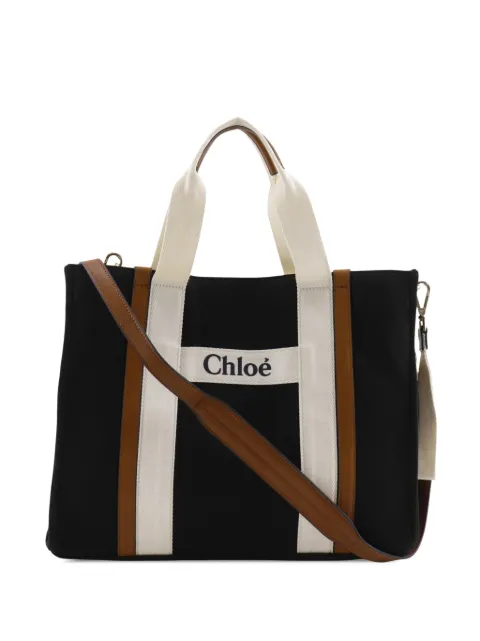 Chloé Pre-Owned 2021-2026 Canvas Diaper Bag satchel Black JULMD95YVP4I3WLX