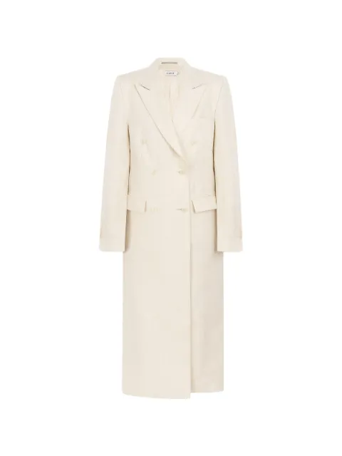 CAYET Rasha double-breasted longline blazer Neutrals RASHABLAZER