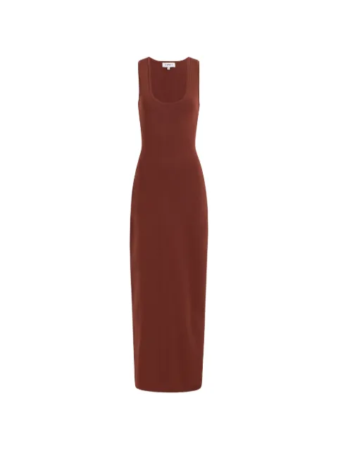 CAYET Nelly ribbed-knit maxi dress Brown NELLYDRESS