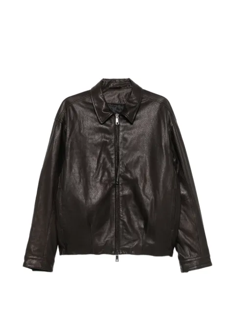 Giorgio Brato grained-leather jacket Brown GU27F28005MGA