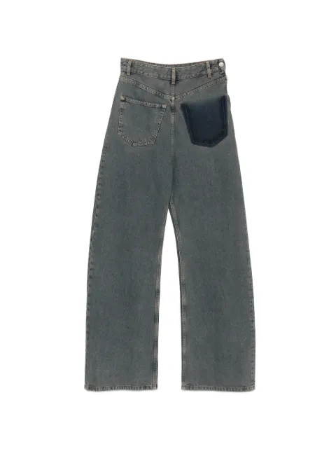 MM6 Maison Margiela faded-effect patch-detail jeans Grey S52LA0257M30046