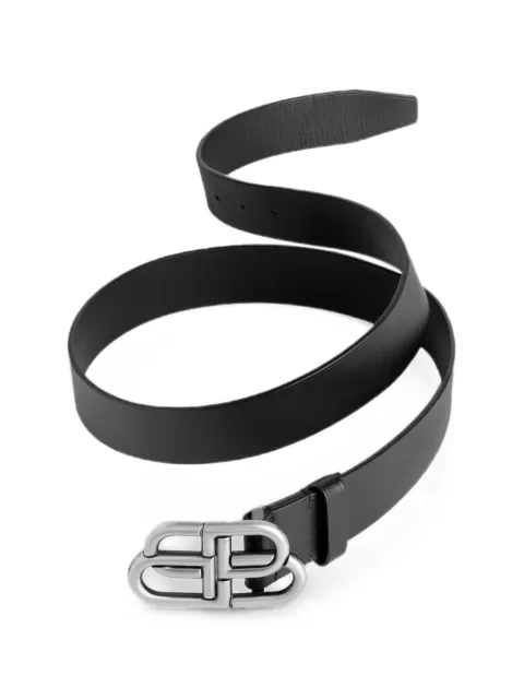 Balenciaga BB leather belt Black 5703701CH0B