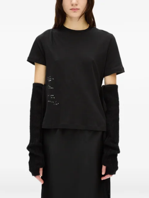 Ann Demeulemeester Mea rib-knit gauntlets Black B0014347KN069