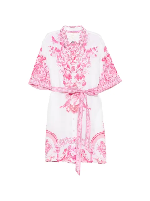 Camilla floral-print mini dress White 00041442