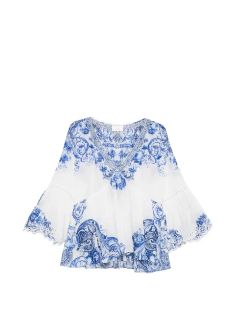Camilla floral-print blouse White 00041384