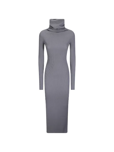 Rick Owens ribbed-knit long-sleeve maxi dress Grey RP02F5661