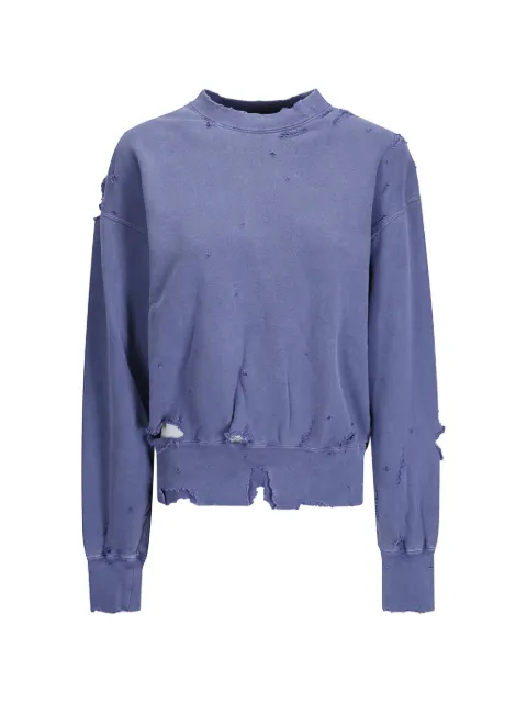 Kuro More Damage distressed washed sweatshirt Blue 964175