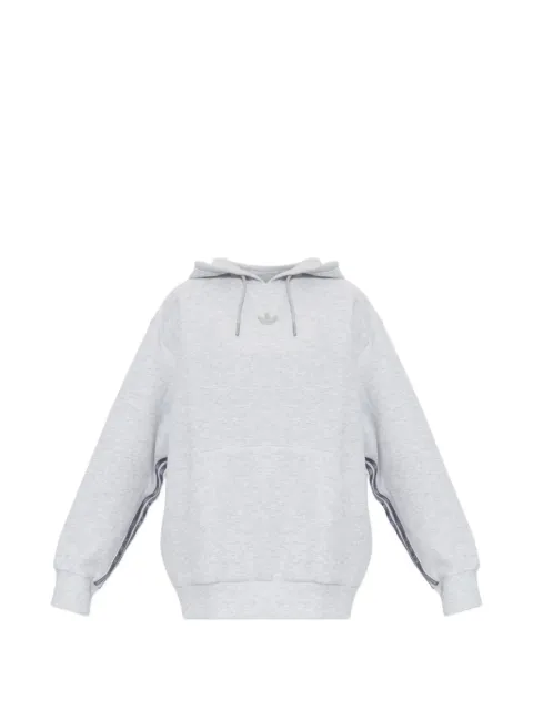 adidas logo-embroidered hoodie Grey KT2518