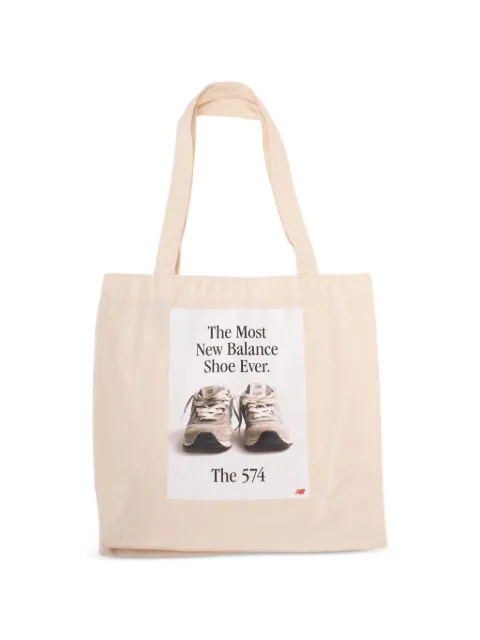 New Balance graphic-print tote bag White AC9728DAG