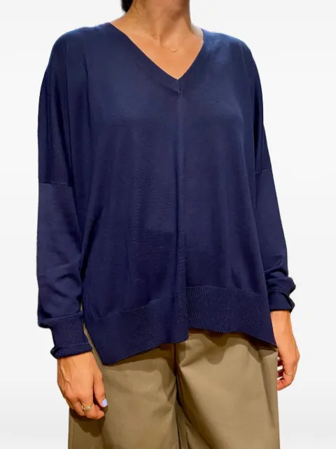 Gran Sasso V-neck long-sleeve sweater Blue 4323214730