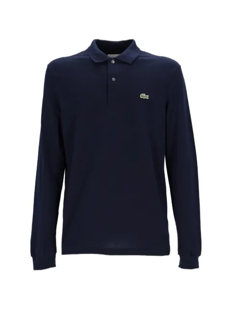 Lacoste logo-patch long-sleeve polo shirt Blue L131200