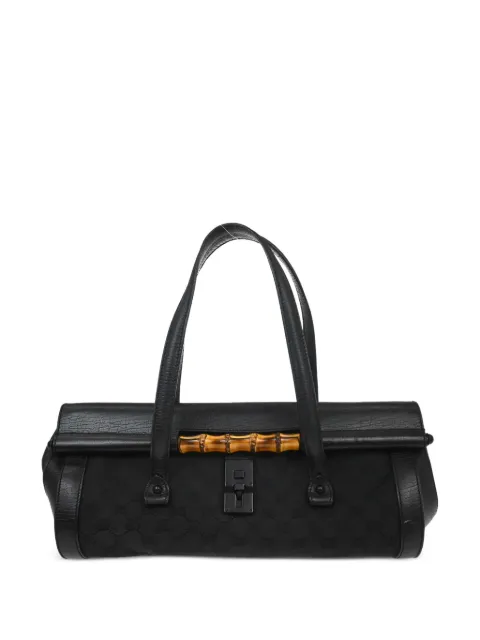 Gucci Pre-Owned 1990-2000s Bamboo GG shoulder bag Black 196900