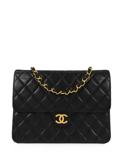 CHANEL Pre-Owned 1996-1997 small CC diamond-quilted leather shoulder bag Black 166925