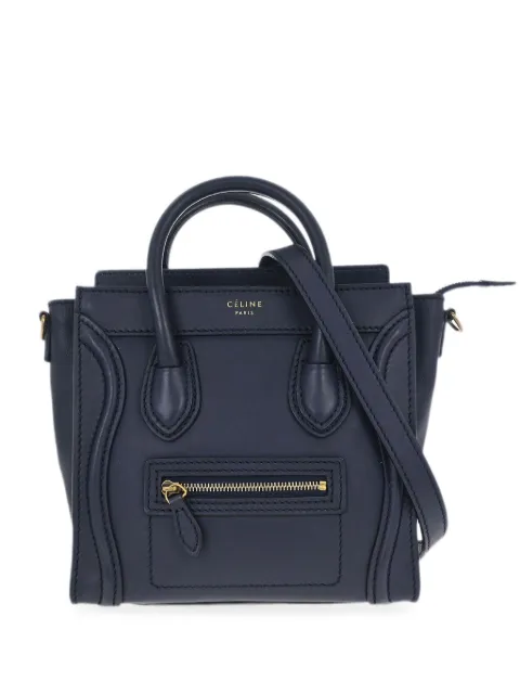 Celine Pre-Owned 2011 nano logo-print tote bag Blue 196988