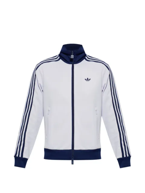 adidas logo-embroidered zip-up sweatshirt White KX4263