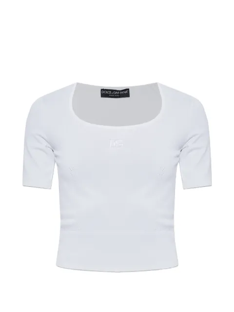Dolce & Gabbana DG logo-embroidered T-shirt White FXXC1ZJAIR3