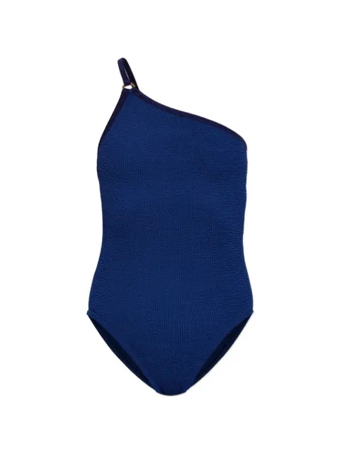 Hunza G Clara crinkle-effect swimsuit Blue CLARASWIMACRINKLE