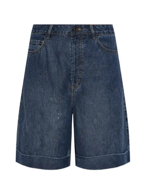 Self-Portrait sequin-embellished knee-length shorts Blue PF26826PBL