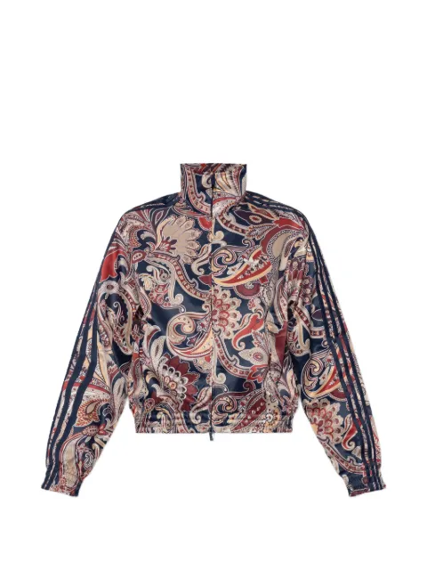 adidas paisley-print stand-up collar jacket Blue HY4999