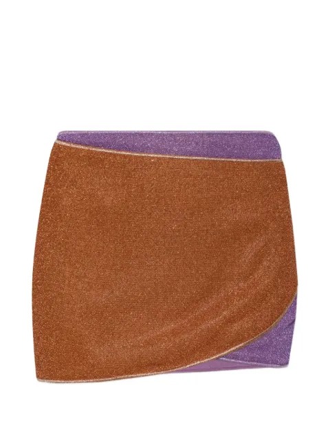 Oséree Lumiére Double Skirtini cover-up skirt Brown LDGF268LUREX