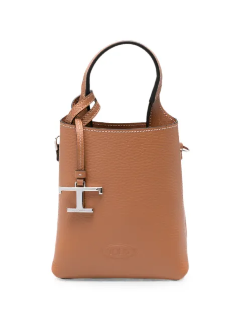 Tod's micro T Timeless leather tote bag Brown XBWAPAT9000QRI