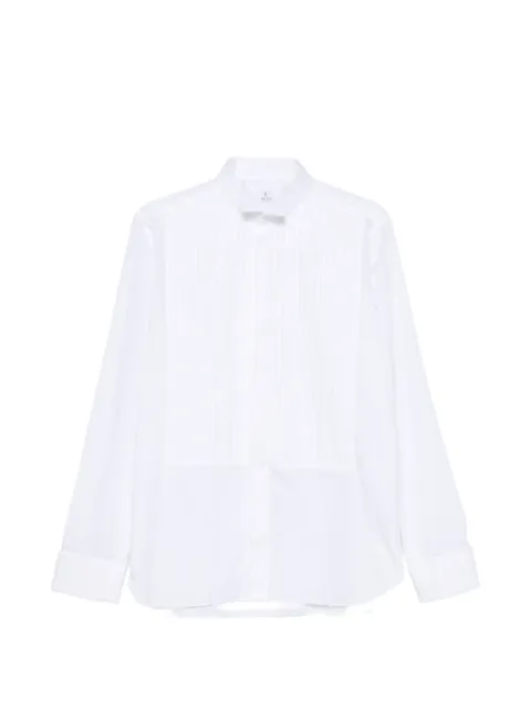 Truzzi pleated-bib wing-collar shirt Black LCRGG8