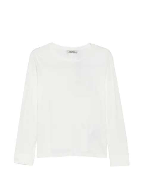 'S Max Mara logo-embroidered long-sleeve T-shirt Grey 2629976021600