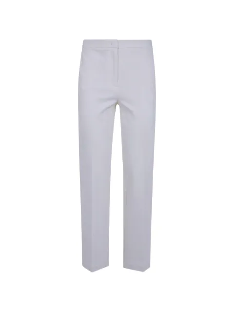 TWINSET logo-plaque tailored trousers White 262TP2372
