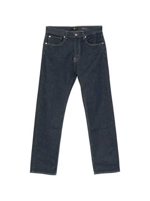 7 For All Mankind contrast-stitch straight-leg jeans Blue 7T5H0K85