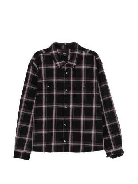 Purple Brand check-pattern cotton shirt Blue M3029