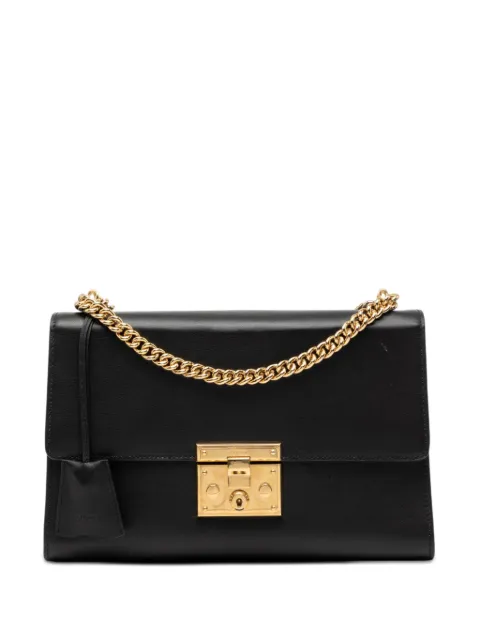 Gucci Pre-Owned 2016-2026 Medium Calfskin Padlock shoulder bag Black UU219QJF7I3EG35O