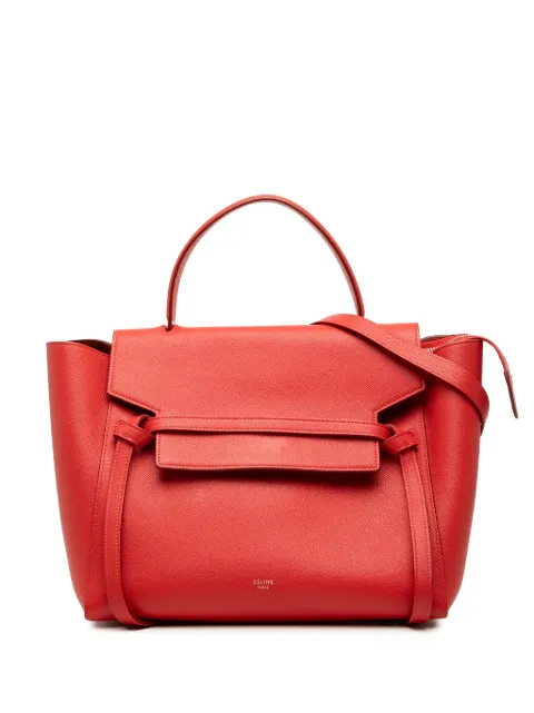 Celine Pre-Owned 2017 Mini Grained Calfskin Belt Bag satchel Red DRPVFP06OAPVJEU8